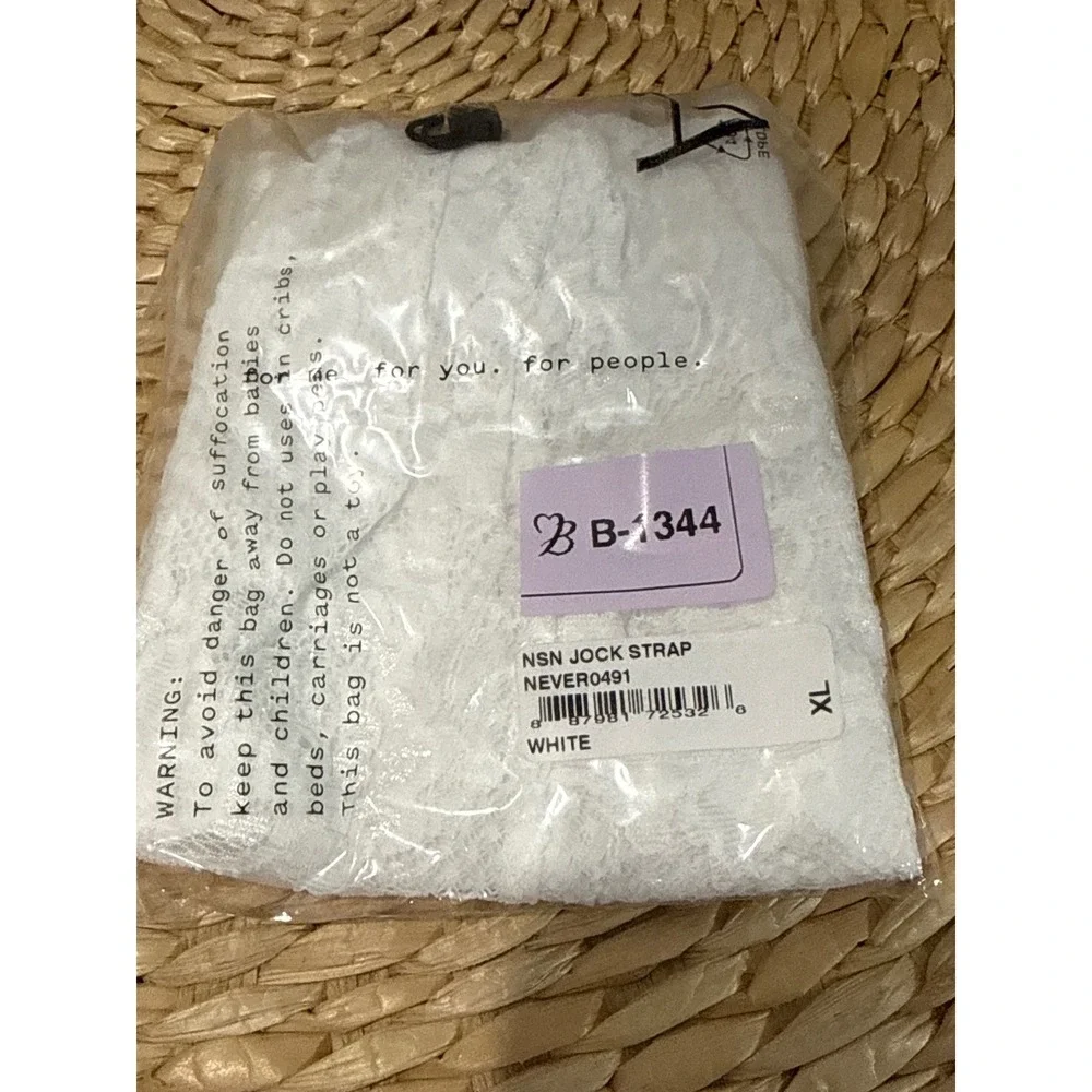 Cosabella White Premium Floral Lace Men's Jock Strap Size XL NWT